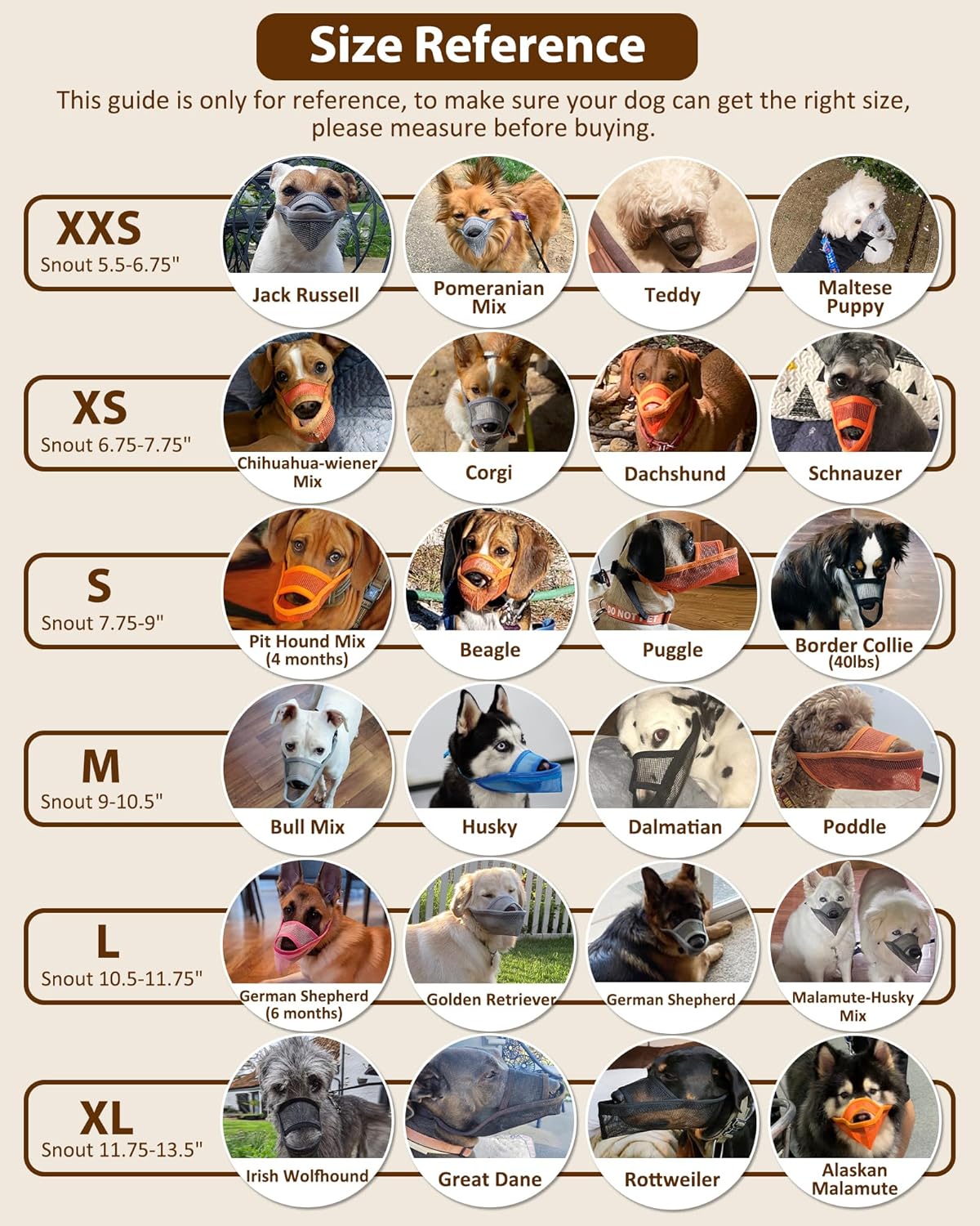 Crazy Felix Nylon Dog Muzzle for Small Medium Large Dogs Dachshund Beagle Poodle Labrador, Air Mesh Breathable and Drinkable Pet Mouth Guard for Anti-Biting Chewing Scavenging (XXS, Black)