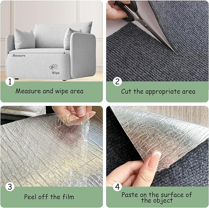 Furniture Pet Protectors Sofa Protector for Cats Couch Corner Protectors for Cat Scratch Furniture Protector Corner Grey 15.8"×78.7"