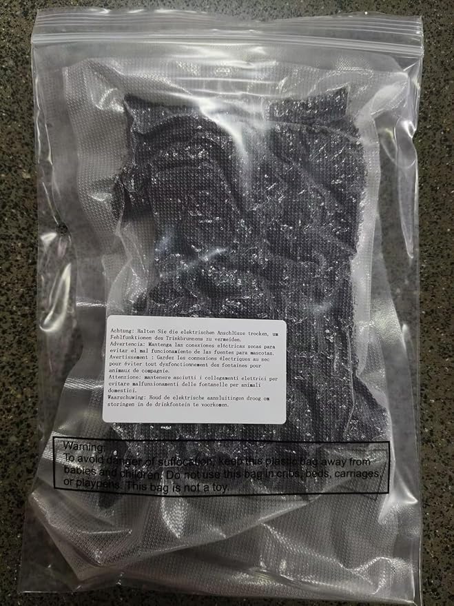 Enhon 16 Pieces Pet Fountain Foam Filters Round Sponge Black Filter Foam Cat Fountain Replacement Filter for 2.5 L/ 84 oz Stainless Steel Cat Pet Drinking Water Stay Healthy Clean