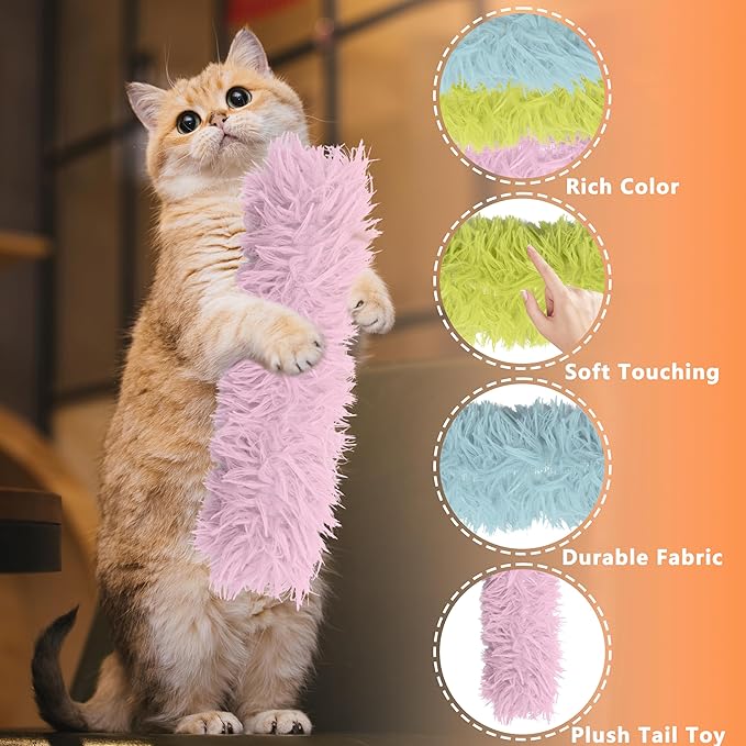 3 Pack Soft and Durable Cat Pillows, Rich Color Catnip Toys - Indoor Interactive Cat Kicker Toys for Cats (Green Set)