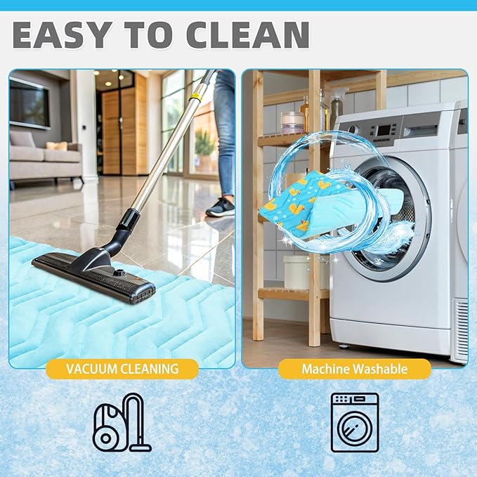 KOOLTAIL Dog Cooling Mat, Upgraded Two Sided Cooling Pad for Dogs Cats Puppy, Soft Pet Sleeping Blanket Keep Cool in Summer with Cute Duck Pattern, Washable Waterproof for Crate Sofa Bed, Blue L