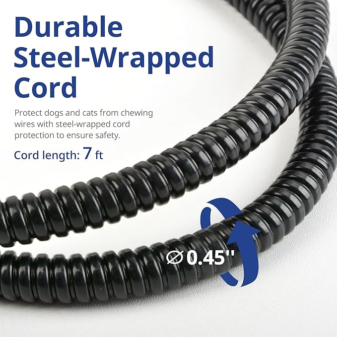 NICREW Dog Heating Pad, Temperature Adjustable Heated Dog Bed with Auto Shut Off Timer, Indoor Pet Heated Bed Mat for Cats and Dogs, 27.5 x 15.7 Inches, 75W (max)