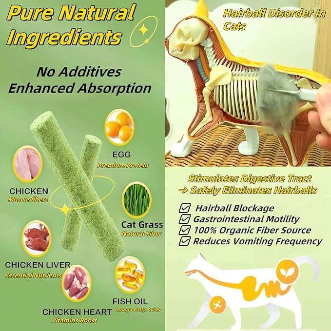 6Pack Cat Toys Cats Grass Treat Catnip Toy with Silvervine for Indoor Kitten Toys Wood Kitty Chew Rope Grass Sticks for Teeth Cleaning Kitten Snack for Catnip Dental Care Self Play