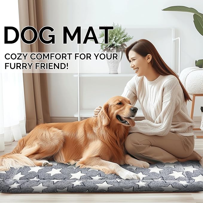 Dog Bed Mat - Comfortable Dog Kennel Pad, Multi-Purpose Dog Crate Bed & Dog Bed Mats for Dogs & Cats – Soft Dog Crate Mat & Dog Bed Crate Mat for Dog & Cat (Gray, S(24 * 18 * 1.5))
