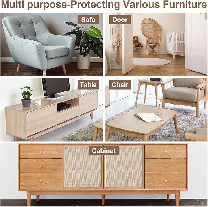 uxcell Anti Scratch Furniture Protector, 1 Roll 118" x 18" Single-Sided Sticky Couch Protector from Cat Claws, Clear Protectors from Cats Scratching for Sofa Corners, Walls, Doors