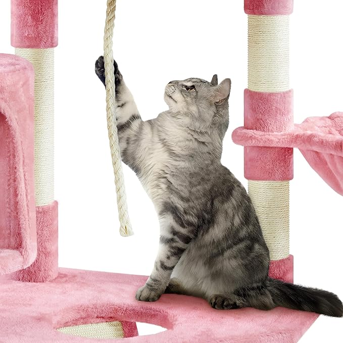 Yaheetech 79in Cat Tree Multi-Level Cat Tower with Scratching Posts for Indoor Cats, Cat Furniture Play Center for Cats and Kitten