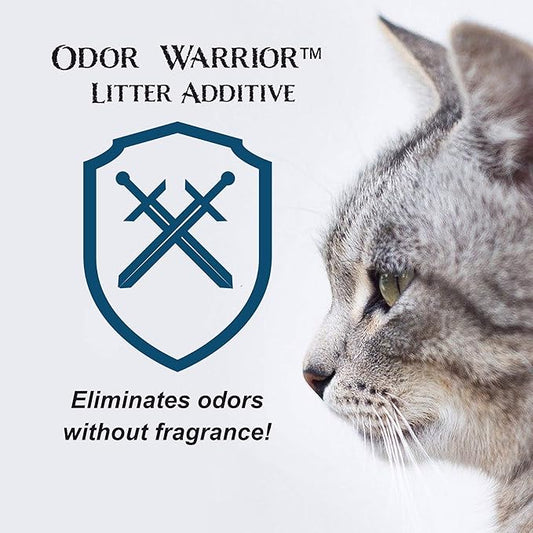 Odor Warrior Cat Litter Deodorizer | Cat Litter Odor Control with Ultra Absorbing Activated Charcoal | Extend The Life of Your Kitty Litter with a Truly Fragrance Free Litter Solution