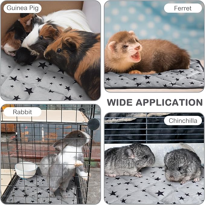 Namalu 4 Pack Self Warming Cat Bed Self Heating Cat Mat Star Pattern Soft Dog Crate Pad Thermal Pet Mat Anti Slip Kennel Washable Dog Warming Bed for Outdoor Indoor(18 x 18 Inch,Square)