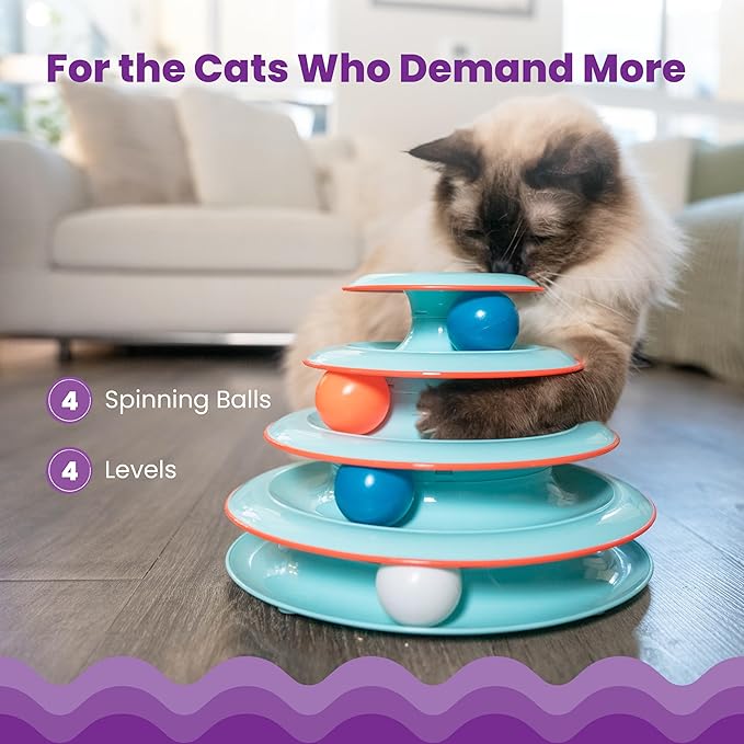 Catstages Chase Meowtain Interactive 4-Tier Cat Track Toy