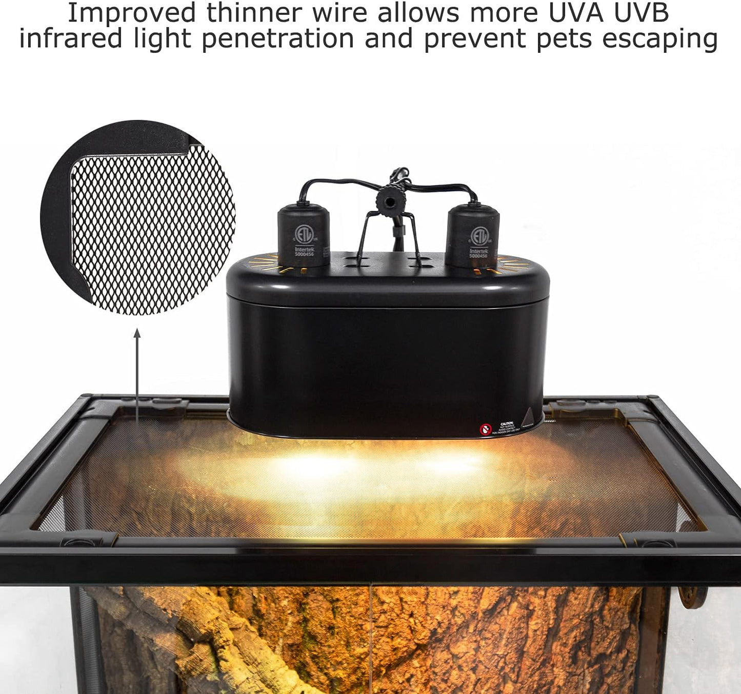 REPTI ZOO Glass Reptile Terrarium 20 Gallon, Front Opening Reptiles Tank 30" x 12"x 12" for Reptile Pets Gecko Lizard Snake, Top Screen Ventilation Escape Proof Lid