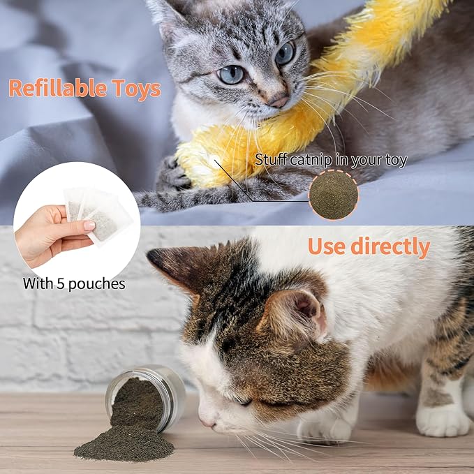 Premium Catnip for Cats & Kittens – Cold-Processed, High Potency Nepetalactone, 100% Pure Leaf-Only Catnip for Toys, Scratchers, Refills, Stimulates Play & Protects Furniture - 45g