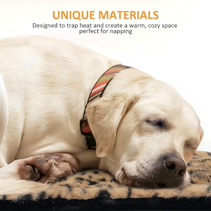 Self-Warming Cat Pad, Self-Heating Thermal Pet Mat for Indoor Outdoor Cats and Small Dogs Bed Mat for Sleeping, Non-Slip Hooks, 30 x 24 Inches,Brown Black