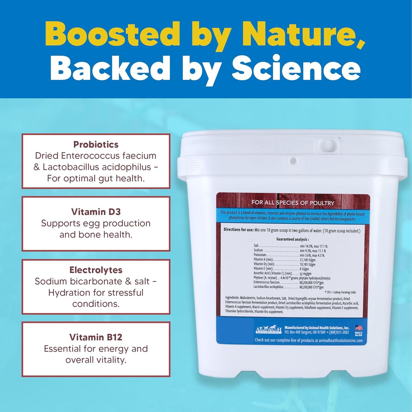 Equerry's Flock PRO Chick Boost Probiotic - Probiotics, Vitamins, Minerals and Electrolytes for Chickens | Chicken Vitamins and Supplements for All Poultry - 5lb
