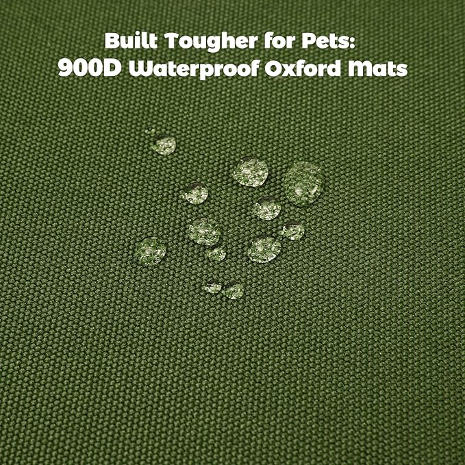 Miguel Oxford 900D Outdoor Waterproof Dog Bed for Metal Dog Crates Water-Resistant All Weather Pet Mat Durable Easy Wipe Clean Travel Indoor Outdoor Puppy Cat Crate Bed 30inch, Green