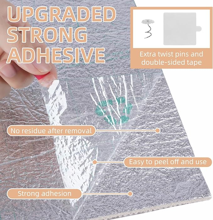 Anti Cat Scratch Furniture Protector, 10 Pack | 11.8" X 15.7" / Per | Self-Adhesive Cat Scratching Mat for Couch, Wall, Door, DIY, Durable, with 40 Twist Pins (Light Grey)