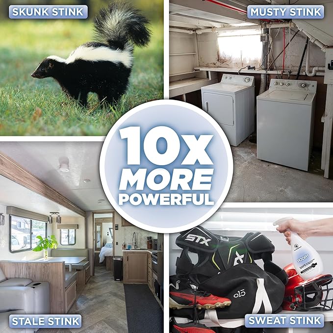 POOPH Skunkless Wonder – 32 fl oz Bottle – Works on the Skunk Odor and the Worst Lingering Stink— Works on contact No Fragrances, No Harsh Chemicals, Use on Fur, Clothing, even Stinky Footwear