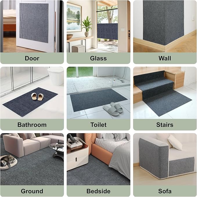 Cat Scratch Couch Furniture Protector, Adhesive Cat Scratch Pad Deterrent for Furniture, DIY Climbing Cat Scratcher Couch Protector from Cat Claws Scratching for Indoor (Navy,78.7x15.8In)