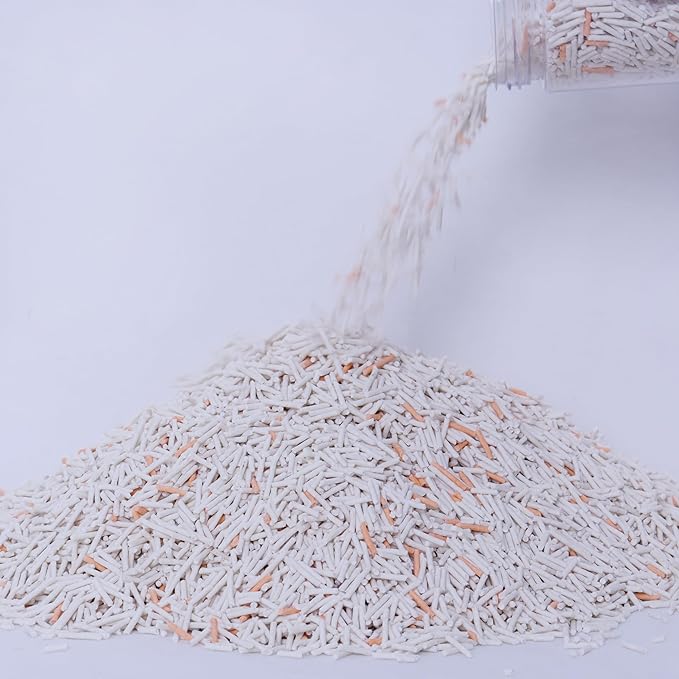 Tofu Cat Litter Hilton Floral Scent 5.5 Lbs, Can Flush Down Toilets or drains, Low Tracking Cat Litter 1.8mm Pellets.