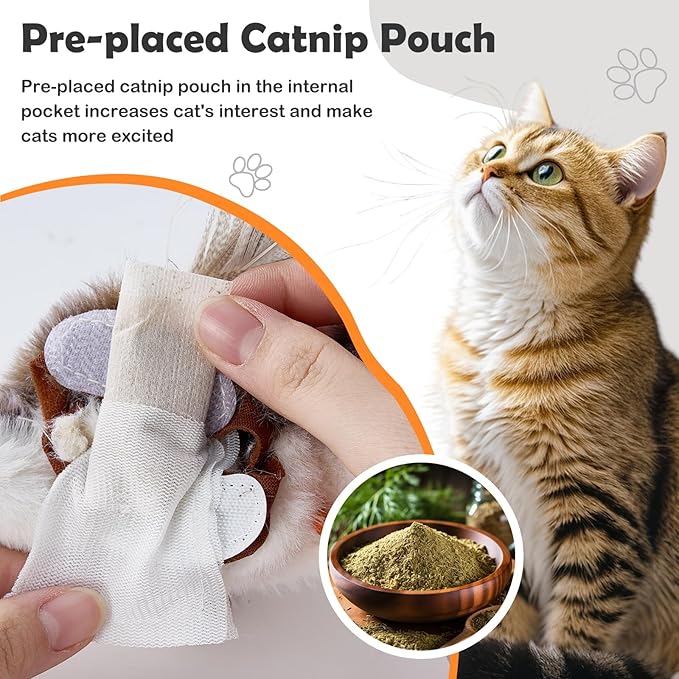 Interactive Cat Toys for Indoor Cats & Kittens (No Flying) – Flapping Bird Catnip Toy with Chirping Sound, Rechargeable & Lifelike Pet Toy, Juguetes para Gatos (Small, Sandpiper)