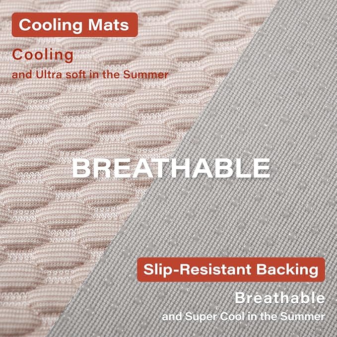 MICROCOSMOS Pet Cooling Mat & Sleeping Pad- Breathable Bubble Surface, EZ Clean. Keep Cooling for Pets, Kids and Adults in Summer.(Brown, 28" x 22")
