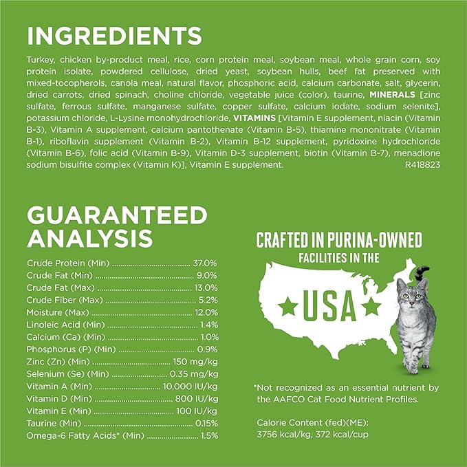 Purina ONE Natural, Low Fat, Weight Control, Indoor Dry Cat Food, +Plus Indoor Advantage - 22 lb. Bag
