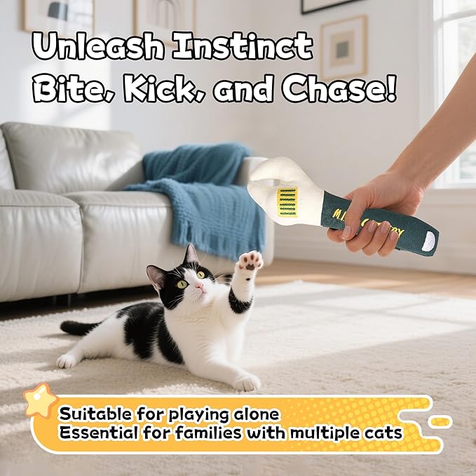 Funny Wrench Cat Toy with Catnip – Interactive Plush Chew Toy for Teething Kittens & Indoor Cats, Perfect for Paws-On Play