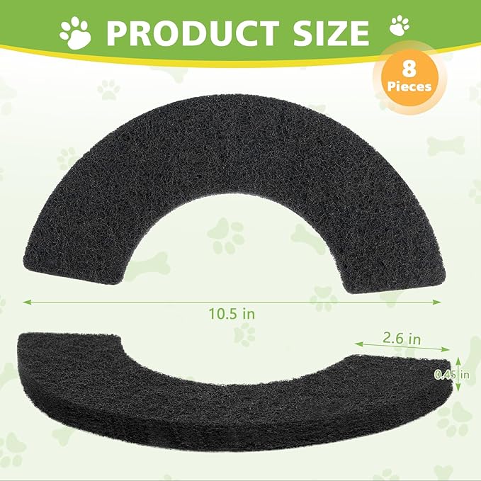 8 Pack Thickened Carbon Filters Compatible with Litter Robot 4, Cat Litter Box Filters Replacement to Control Damp from Pets and Absorb Odors for a Fresh Home Life