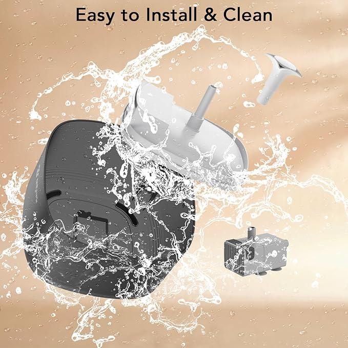 101.4oz/3L Automatic Pet Fountain Cat Water Fountain Dog Water Dispenser with Replacement Filters for Cats, Dogs, Multiple Pets