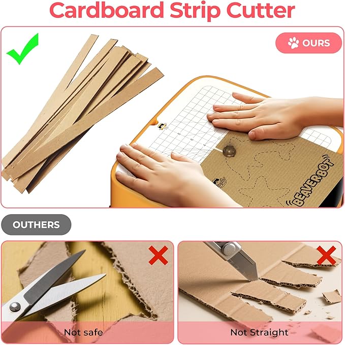 Cardboard Cutter for Cat - 3D Printed Card Board Cutter DIY Cat Scratchers Cardboard Strip Tool Machine for Making Cat Scratching Board Cat Bed