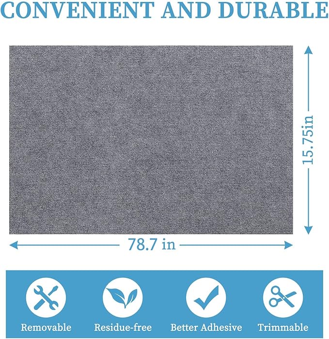 78.7"x15.8" Cat Furniture Protector - Trimmable Self Adhesive DIY Climb Cat Scratch Mat for Cat Tree Shelves and Post, Cat Scratch Pad Furniture Protectors from Cats Scratching