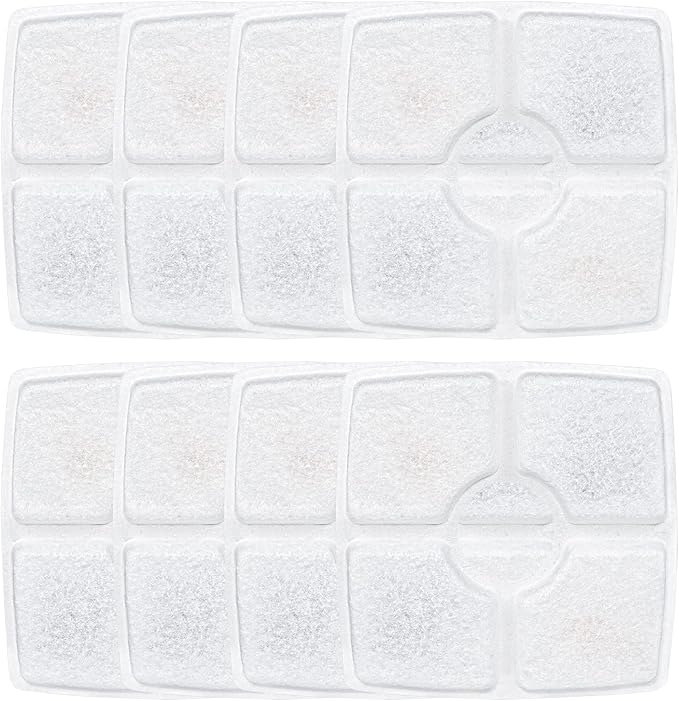 Wonder Creature Cat Water Fountain Filter, Square Cat Fountain Replacement Filters, 8 Carbon Filters Pack