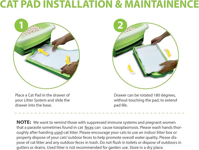 Paw Inspired Cat Pads, Generic Refills for Tidy Cats Breeze Litter Box System, Disposable Kitty Litter Liners, Super Absorbent Pee Pads, 16.9 x 11.4 Inch (Original/Unscented, 20 Count)