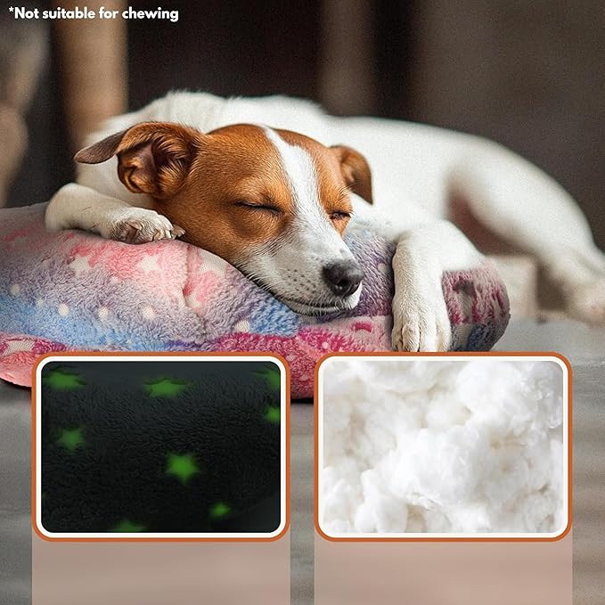 Calming Dog Pillow, Glow in The Dark, Soft Question Mark Shape for Dogs, Kids, Adults - Washable, Cozy Body Pillow Bed Gift (L Pink)