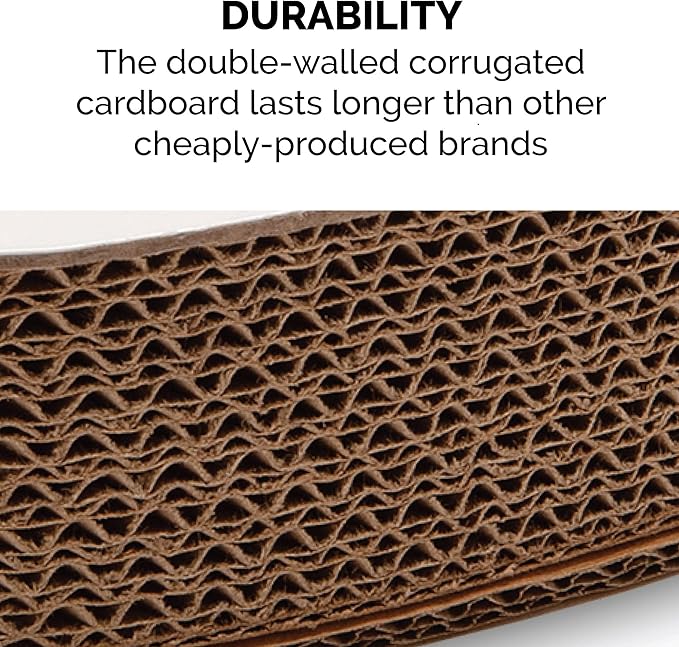 Furhaven Scratching Pad Ball Track Cat Toy w/ Catnip for Indoor Cats - Hexagonal Busy Box Scratcher - Rainbow Scales, One Size