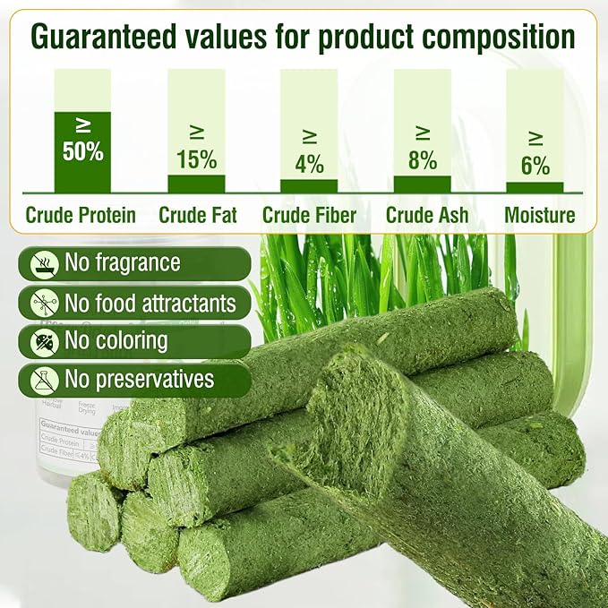 HavenJanny 100g/3.52oz Cat Grass Teething Stick for Cat, Cat Grass Stick Canned for Indoor Cats, Cat Grass Treats Hairball Relief and Teeth Cleaning