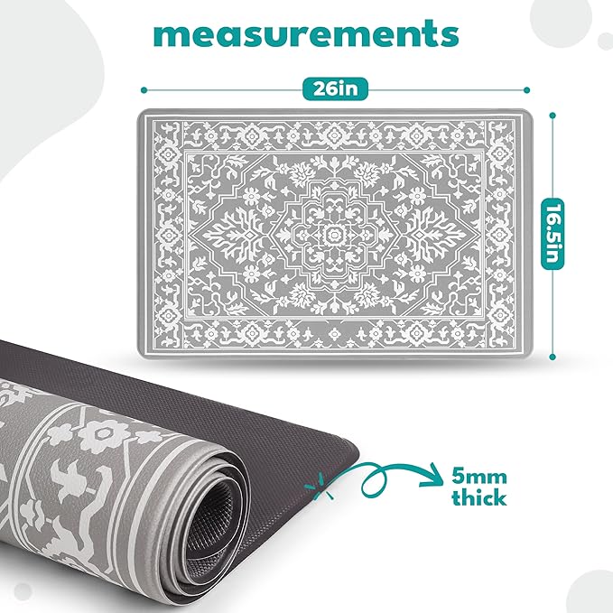 NALALAS Large Dog Mat for Food and Water, Cat Feeding Mat | Large Waterproof Dog Bowl Mat | Non-Slip Pet Food Mat for Floors | Pet Mats for Food and Water | Easy to Clean