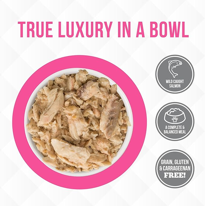 Weruva TruLuxe Cat Food, Pretty in Pink with Wild-Caught Salmon in Gravy, 3oz Can (Pack of 24)