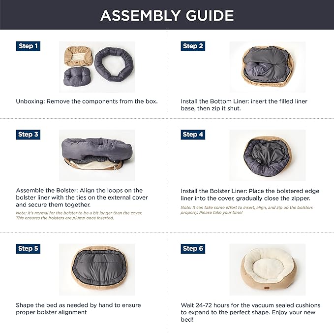 Bedsure Dog Bed for Medium Dogs - Round Washable Medium Pet Bed, Anti-Slip Donut Fluffy Plush Indoor Fur Cat Bed, 30 inches, Washed Blue