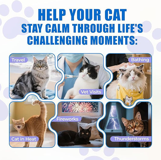 Just Try 300 Bites Calming Cat Treats for Relaxation - with Chamomile, L-Tryptophan, Melatonin for Cats– Chicken Flavor Calming Bites for Cats 6.35 oz