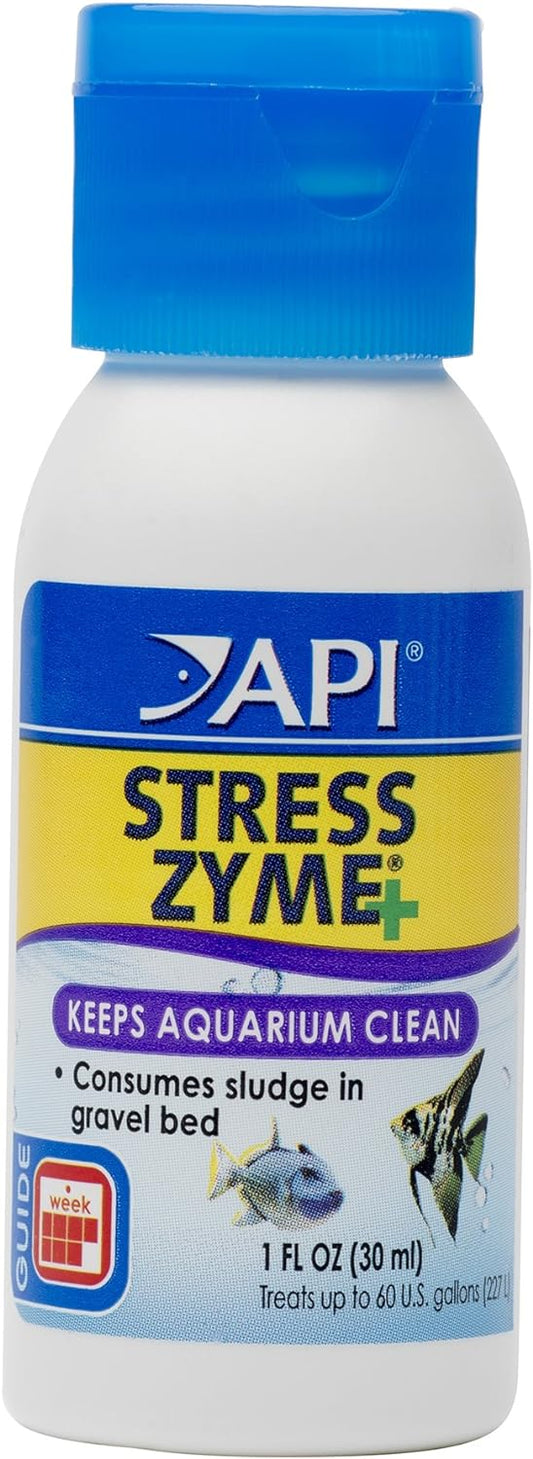 API STRESS ZYME Freshwater and Saltwater Aquarium Cleaning Solution 1-Ounce Bottle