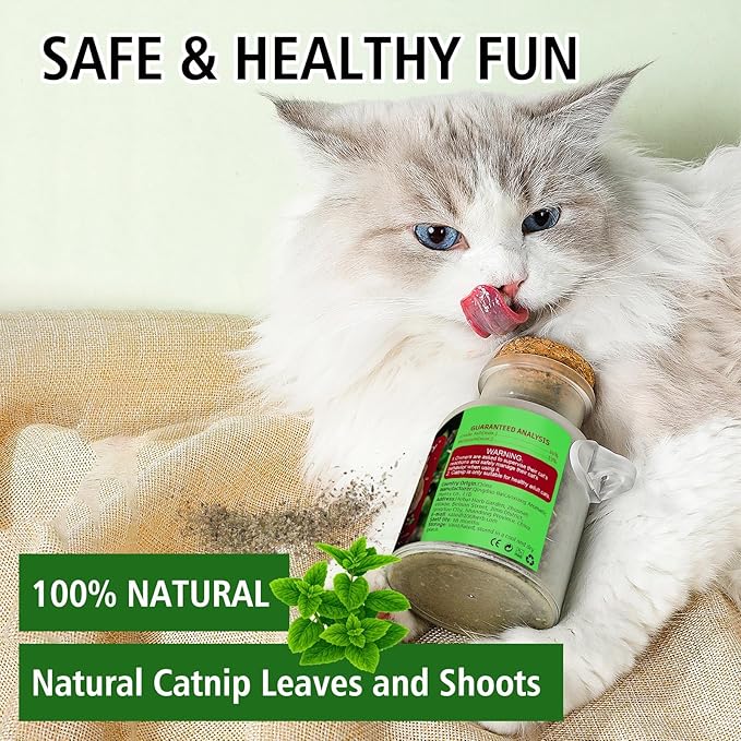 Natural Catnip for Cats,1.05 oz Cat Premium Organic Catnip,Safe & Non-Addictive Catnip Treats Used to Supplement Catnip Toys,Great for Training Redirecting Bad Behaviors