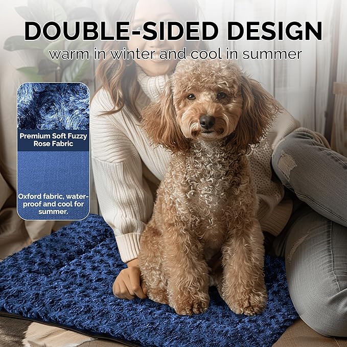 Dog Bed Mat - Comfortable Dog Kennel Pad, Multi-Purpose Dog Crate Bed & Dog Bed Mats for Dogs & Cats – Soft Dog Crate Mat & Dog Bed Crate Mat for Dog & Cat