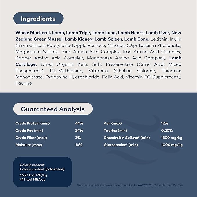 ZIWI Peak Air-Dried Cat Food – Mackerel & Lamb - All Natural, High Protein, Grain Free, Limited Ingredient w/ Superfoods (35.2oz)