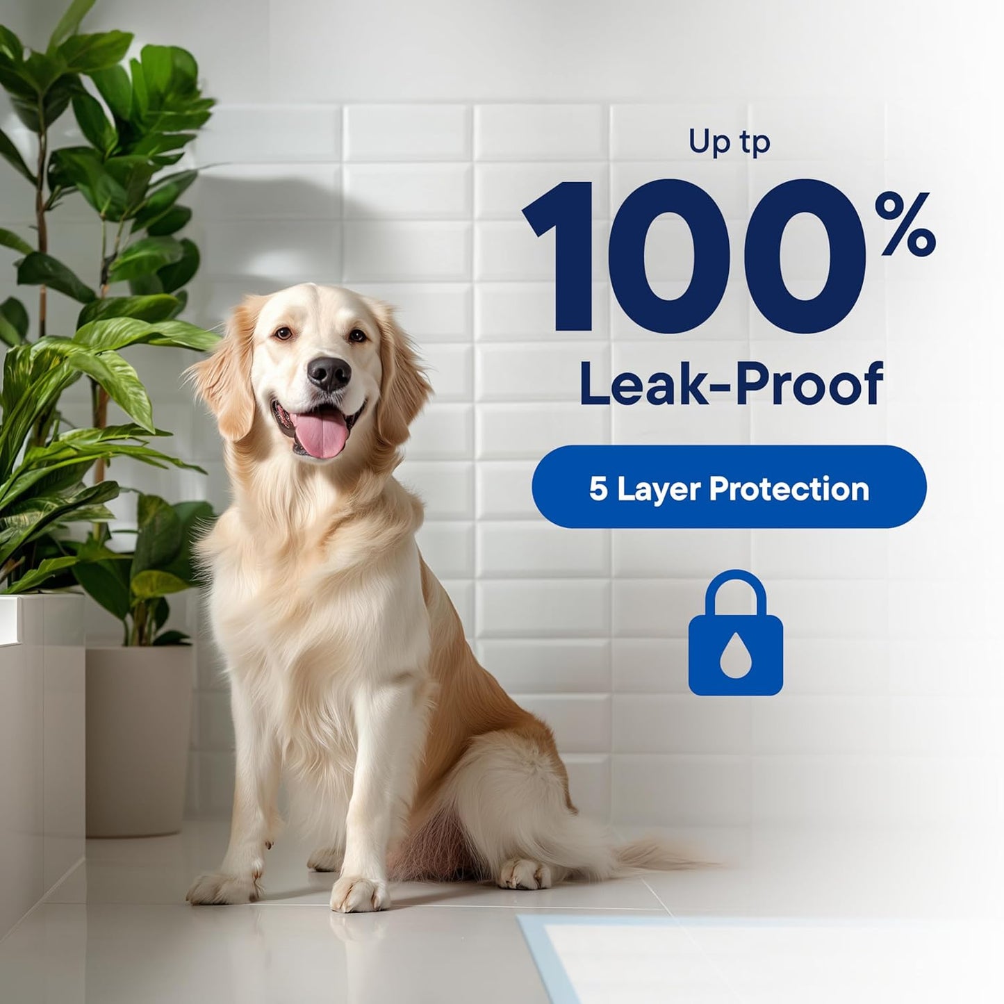 Dog Pads Large Pet Pee Pads for Dogs & Puppy Training 34" x 36" Potty Pads for Dogs [50-COUNT] Leak-Proof Dog and Puppy Pads - Quick-Dry Surface - Heavy Duty Absorbent Disposable Dog Wee Pad Bulk Pack