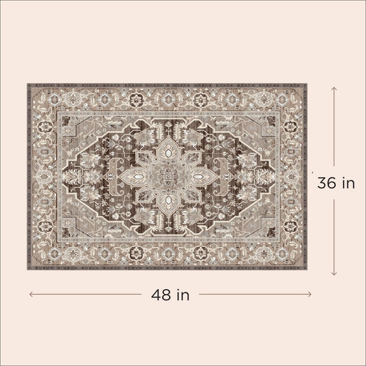 LOVEWAG Washable Dog Pee Pads, 36" x 48", Waterproof, Non-Slip, Super Absorbent, Reusable Machine-Washable, 2-Pack (Caramel Creme)