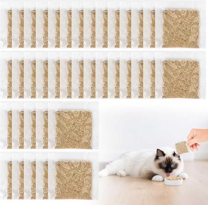 80PCS Catnip - Cat Nip for Cats Natural Dried Catnip Treats Premium Cat Nip Perfect for Toys, Training Rewards, Stress Relief, Freshly Harvested Bag Bulk Pack,2.8OZ