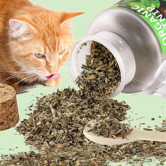 Natural Catnip for Cats,1.05 oz Cat Premium Organic Catnip,Safe & Non-Addictive Catnip Treats Used to Supplement Catnip Toys,Great for Training Redirecting Bad Behaviors