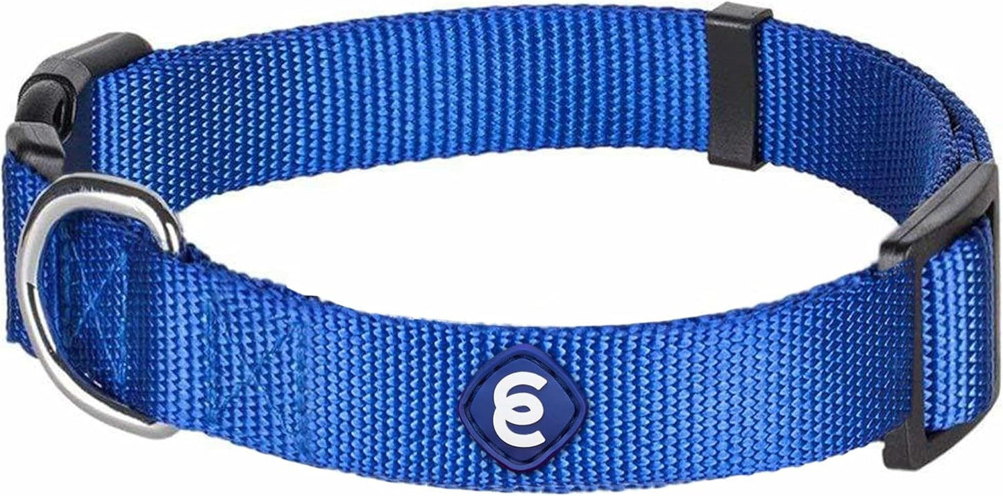 Blueberry Pet Essentials Large Dog Collar in Royal Blue | Adjustable & Eco-Friendly Durable Nylon Strap | Classic Collar for Large Dogs, Boy & Girl Pets