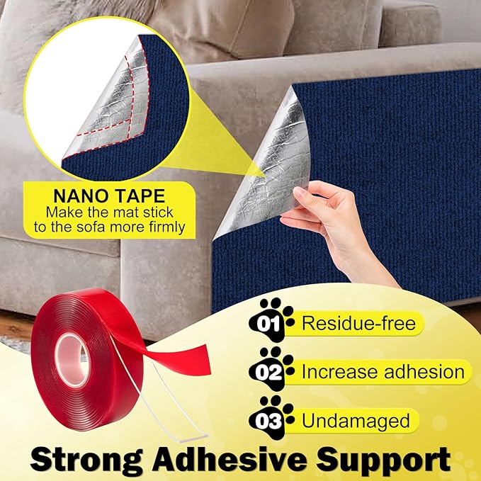 78.7"x15.8" Large Couch Protector from Cat Claws,Anti Scratch Furniture Protector for Cats Corner Wall Scratcher,Replacement for Cat Tree Post Shelves