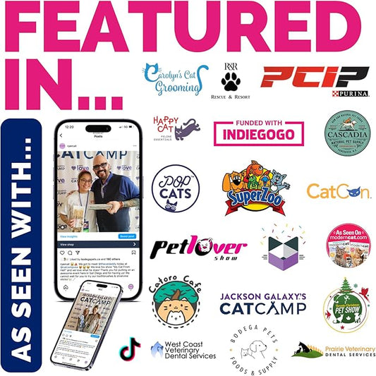 RYERCAT Set of Dual Sided Cat Toothbrushes - Kitten Toothbrush with Micro Head to fit into Kittens Mouth - Cat Dental Care Supplies Pet Toothbrush for Cats (Flamingo Pink and Space Blue)